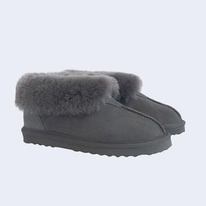 🚨Roozee Men Mate Sherling Slipper Bootie Gray